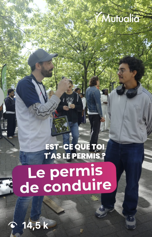 Mutualia — micro-trottoir Le permis de conduire, activation campus